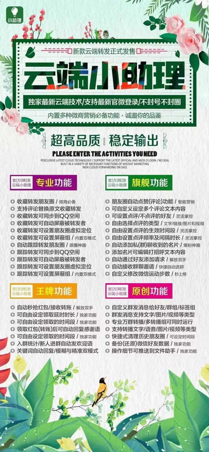 【云端云转发用不了可选】云端开心果(小助理)更名火焰激活码通用