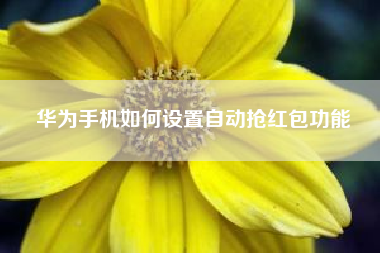 华为手机如何设置自动抢红包功能。如何阻止那些开挂抢红包的人？