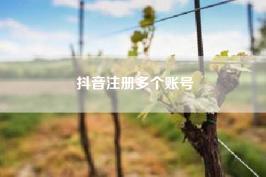 抖音注册多个账号（微信多开手机）