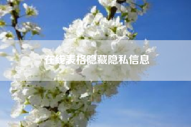 在线表格隐藏隐私信息（如何隐藏微信某些人的聊天记录和消息）