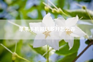 苹果手机微信多开怎么弄;iPhone手机经常玩游戏，是不是对电池寿命影响很大?