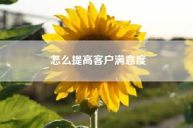 怎么提高客户满意度(怎样提高微信公众号的关注度)
