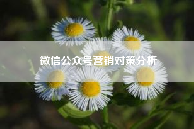 微信公众号营销对策分析！如何利用微信公众号进行推广10大技巧