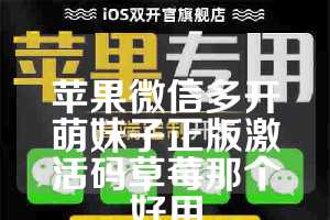 苹果微信多开萌妹子正版激活码草莓那个好用