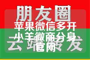 苹果微信多开小羊微商分身官网
