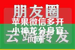 苹果微信多开小神龙分身官网