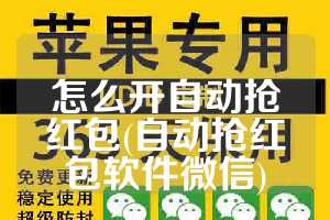 怎么开自动抢红包(自动抢红包软件微信)