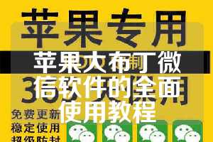 苹果大布丁微信软件的全面使用教程