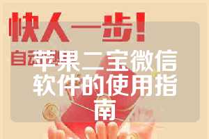 苹果二宝微信软件的使用指南
