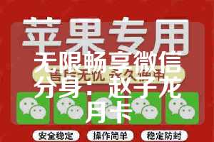 无限畅享微信分身：赵子龙月卡
