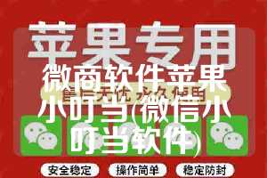 微商软件苹果小叮当(微信小叮当软件)