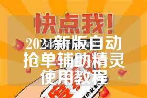 2024新版自动抢单辅助精灵使用教程
