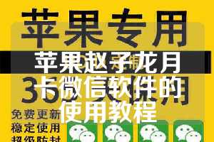 苹果赵子龙月卡微信软件的使用教程