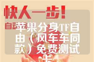 苹果分身TF自由（风车车同款）免费测试卡