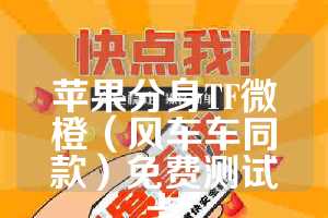 苹果分身TF微橙（风车车同款）免费测试卡