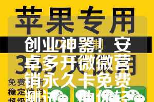 创业神器！安卓多开微微营销永久卡免费测试，助你轻松迎接市场挑战