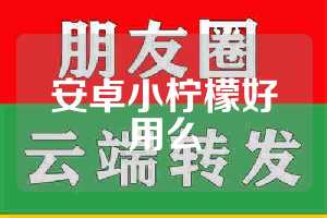 安卓小柠檬好用么