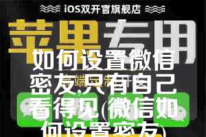 如何设置微信密友,只有自己看得见(微信如何设置密友)