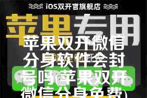 苹果双开微信分身软件会封号吗(苹果双开微信分身免费)