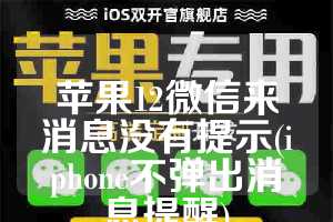 苹果12微信来消息没有提示(iphone不弹出消息提醒)