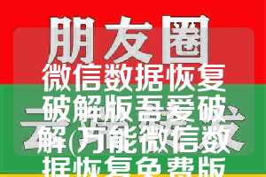 微信数据恢复破解版吾爱破解(万能微信数据恢复免费版破解版)