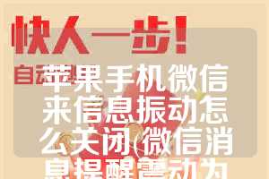 苹果手机微信来信息振动怎么关闭(微信消息提醒震动为何关不了)