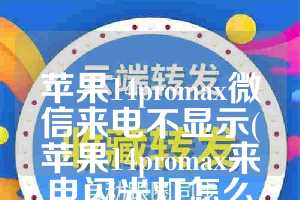 苹果14promax微信来电不显示(苹果14promax来电闪光灯怎么设置)