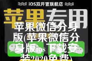 苹果微信分身版(苹果微信分身版ios下载安装2020免费)