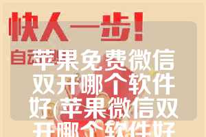 苹果免费微信双开哪个软件好(苹果微信双开哪个软件好用)