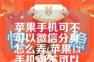 苹果手机可不可以微信分身怎么弄(苹果13手机可不可以微信分身)