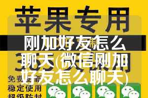 刚加好友怎么聊天(微信刚加好友怎么聊天)