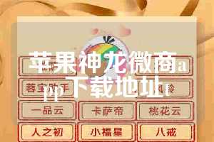 苹果神龙微商app下载地址t