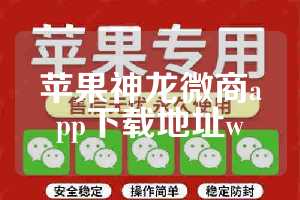 苹果神龙微商app下载地址w