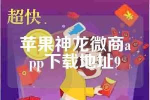 苹果神龙微商app下载地址9