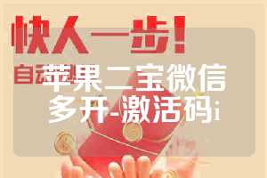 苹果二宝微信多开-激活码i