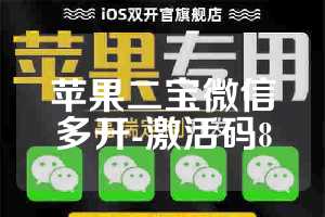 苹果二宝微信多开-激活码8