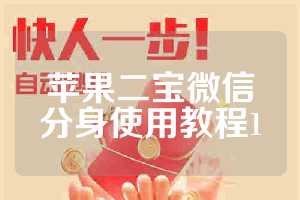 苹果二宝微信分身使用教程1