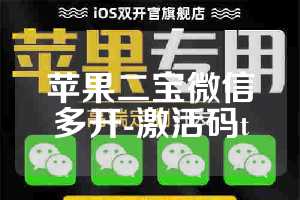 苹果二宝微信多开-激活码t