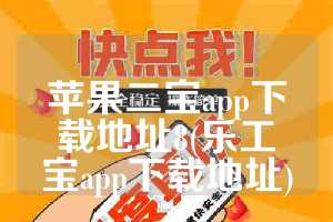 苹果二宝app下载地址8(乐工宝app下载地址)