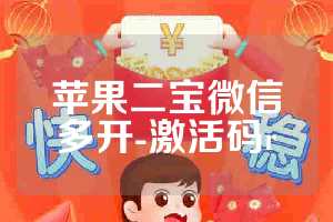 苹果二宝微信多开-激活码r