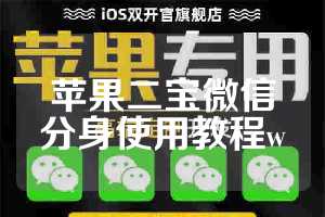 苹果二宝微信分身使用教程w