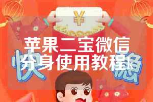 苹果二宝微信分身使用教程k