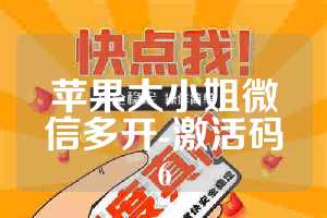 苹果大小姐微信多开-激活码6