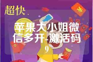 苹果大小姐微信多开-激活码9