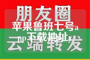 苹果鲁班七号app下载地址y