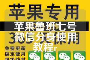 苹果鲁班七号微信分身使用教程r