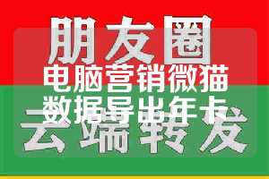 电脑营销微猫数据导出年卡