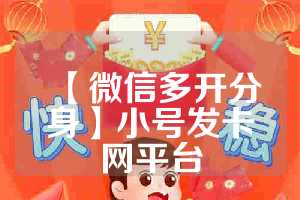 【微信多开分身】小号发卡网平台