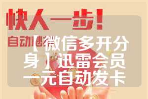 【微信多开分身】迅雷会员一元自动发卡