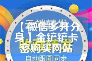 【微信多开分身】金铲铲卡密购买网站